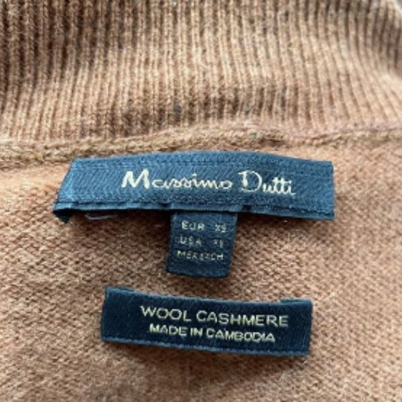 Turtleneck Cashmere Wool blend ribbed knit sweater, purple turtleneck sweater XS - Picture 8 of 9